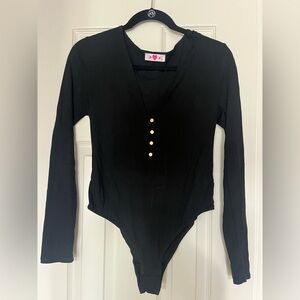 Buddy Love Black Long Sleeve Bodysuit